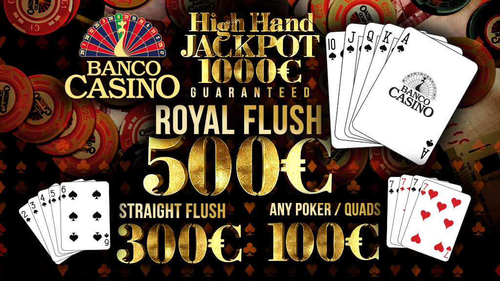 Cash Game High Hand Jackpot - specialty for cash game players!