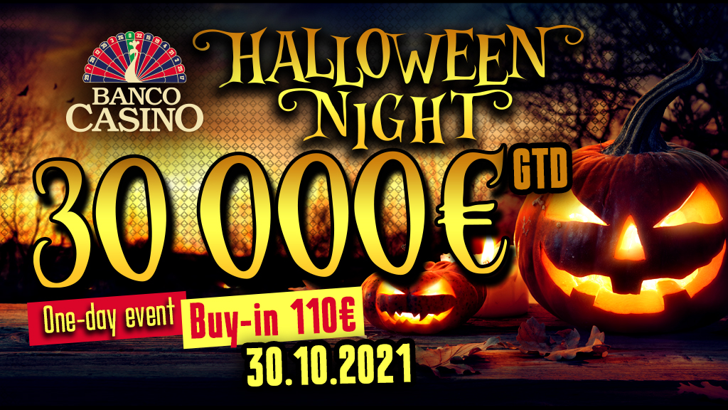 Exkluzívny „Halloween Night“ prinesie 30.000€ GTD iba za 110€!