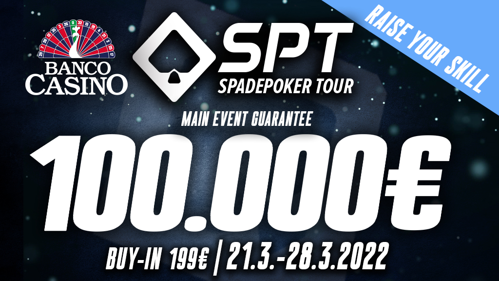 Spade Poker Tour mit €.100.000 Garantie im März!