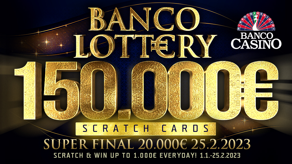 Banco Lottery v hodnote 150.000€ - vyhrajte každý deň až 1.000€!