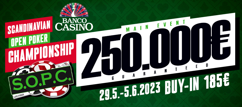 Scandinavian Open Poker Championship with a 350,000€ guarantee!