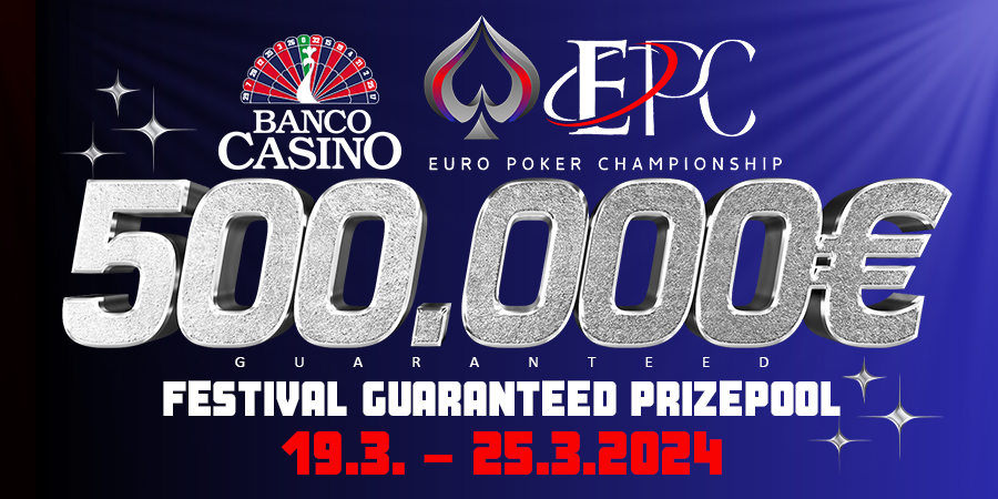 Euro Poker Championship with 500,000€ guarantee coming at the end of March!