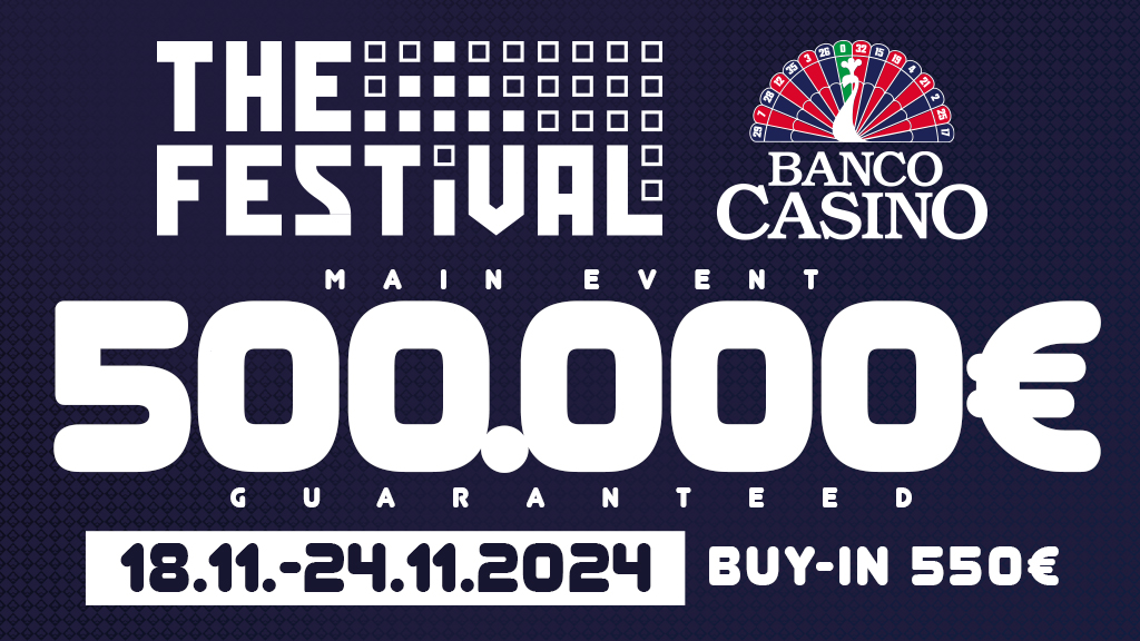 Záver roka prinesie milovaný TheFestival a s ním 500.000€ GTD Main Event!