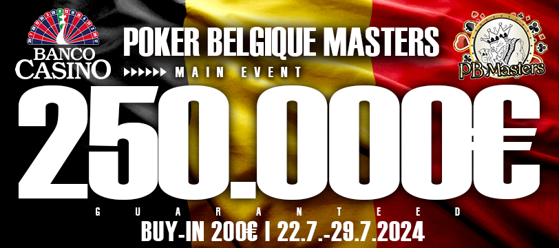 Záver júla prinesie Poker Belgique Masters 250.000€ GTD iba za 200€!