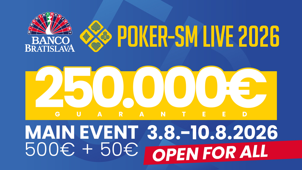 Swedish Poker Championships Return to Banco Bratislava – For the First Time with the Open Main Event Banco Championship €250,000 GTD!