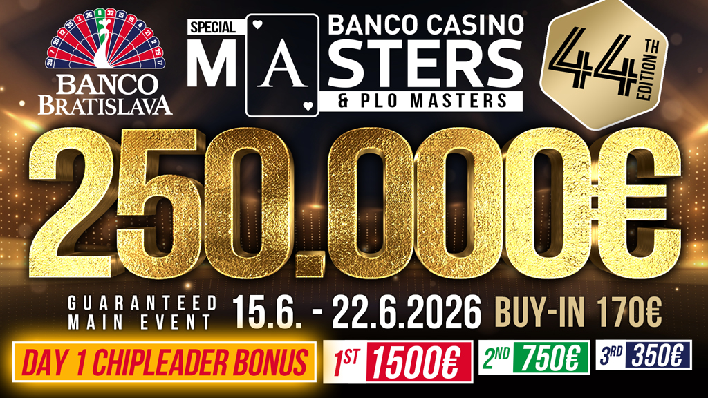 Banco Casino Masters 250,000€ GTD for only 170€ in June 2026!