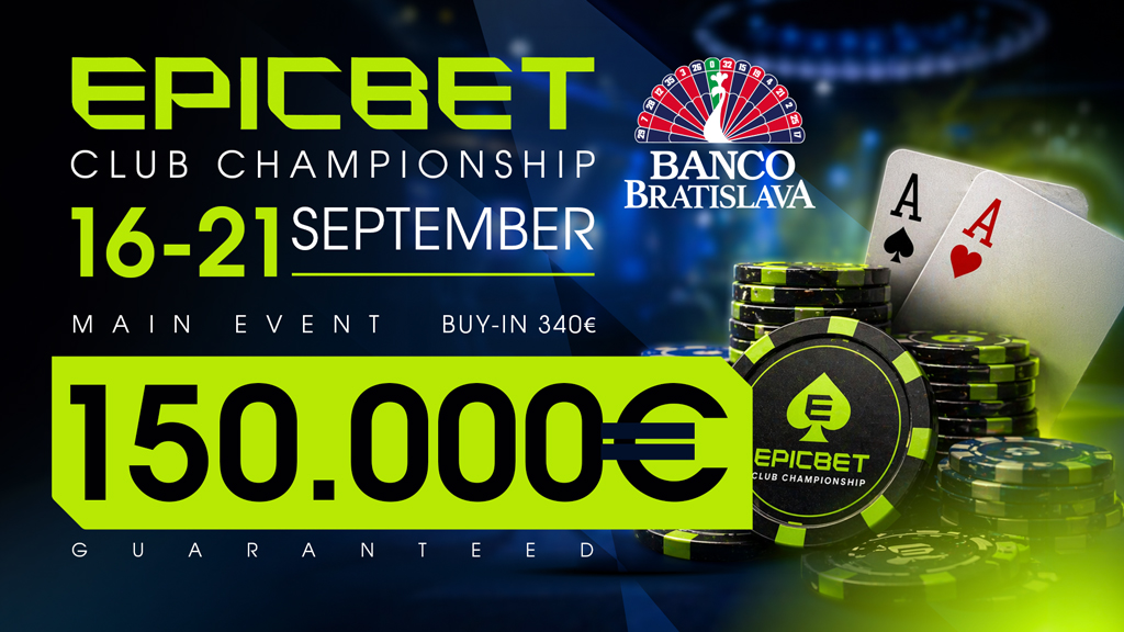 EPICBET CLUB CHAMPIONSHIP kommt erstmals ins Banco Bratislava!