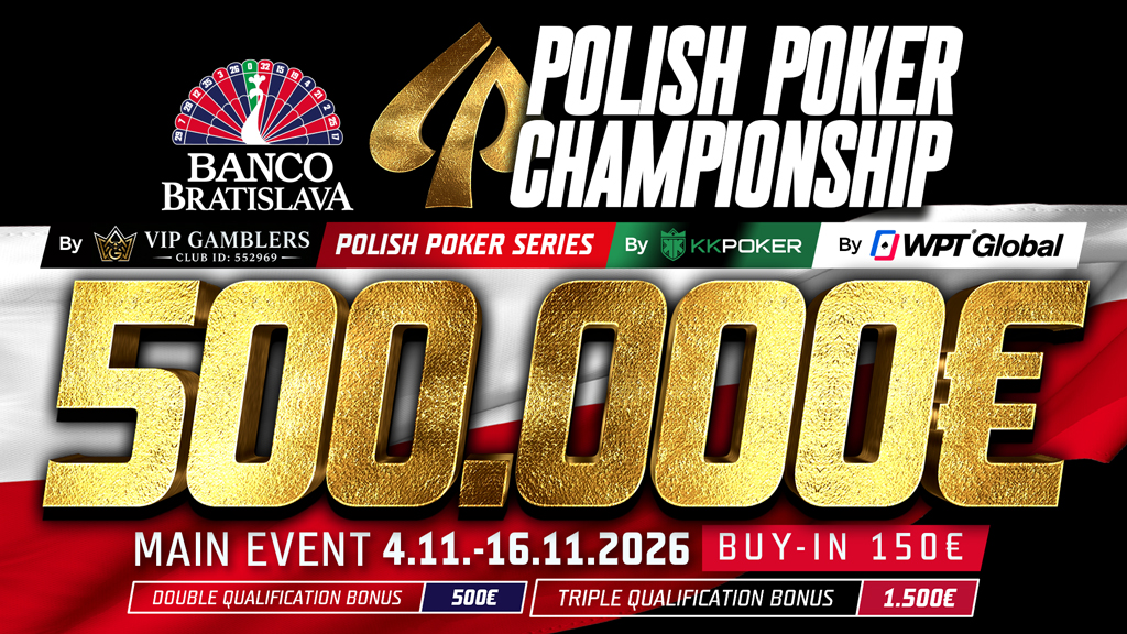 Polish Poker Championship 2026: Najväčší event roka v Banco Bratislava prinesie 500.000€ Main Event iba za 150€!