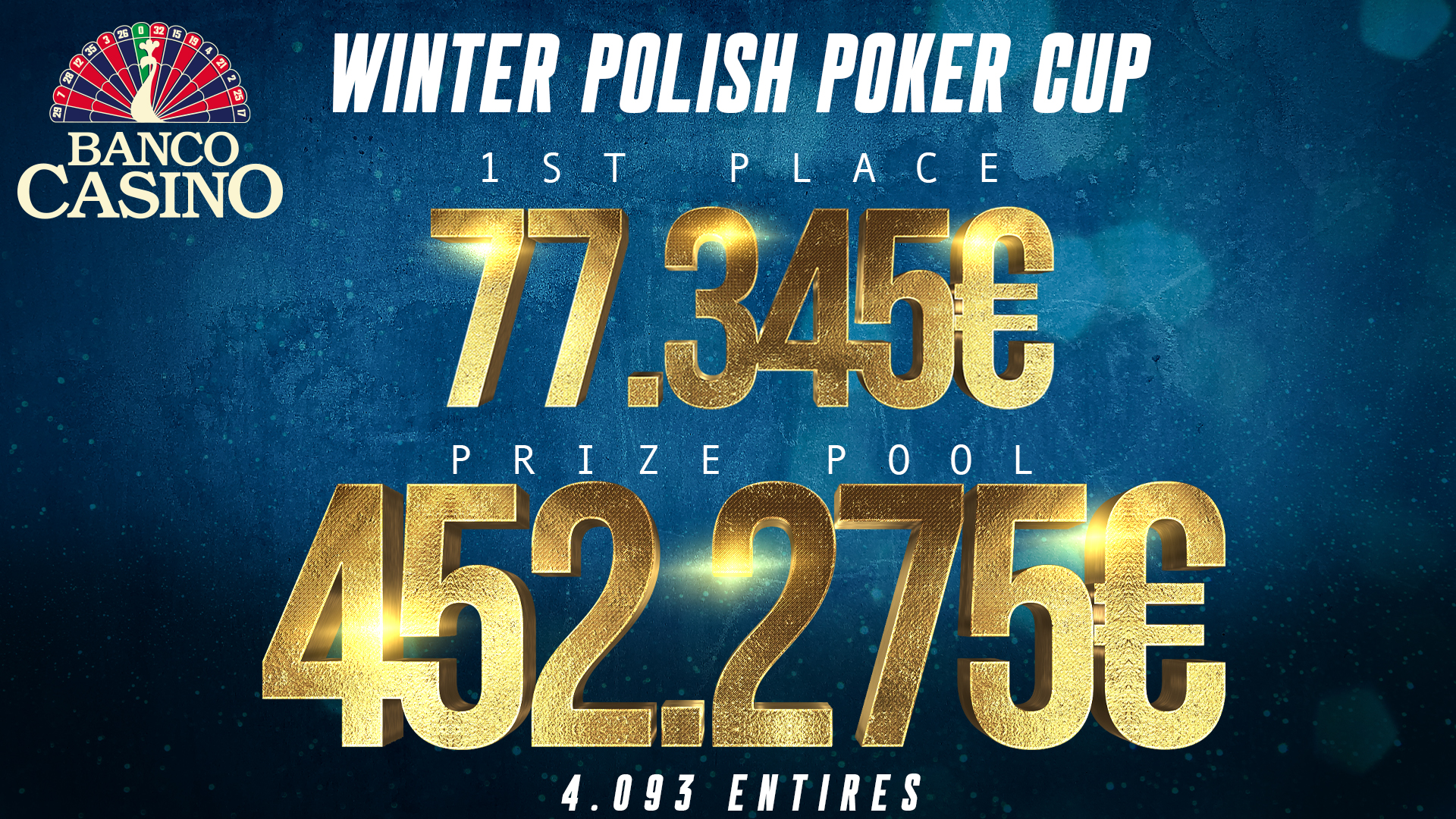 Winter Polish Poker Cup im Banco Casino belohnt den Sieger mit einem Preisgeld von € 77.345!
