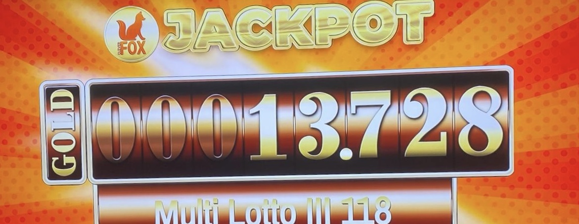 Gold Jackpot 13.728€ won by lucky guest!