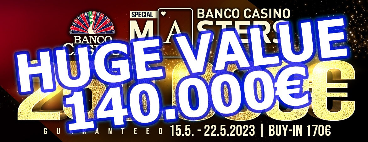 V prizepoole Banco Casino Masters chýba 140.000€ a pred nami je najsilnejší deň!